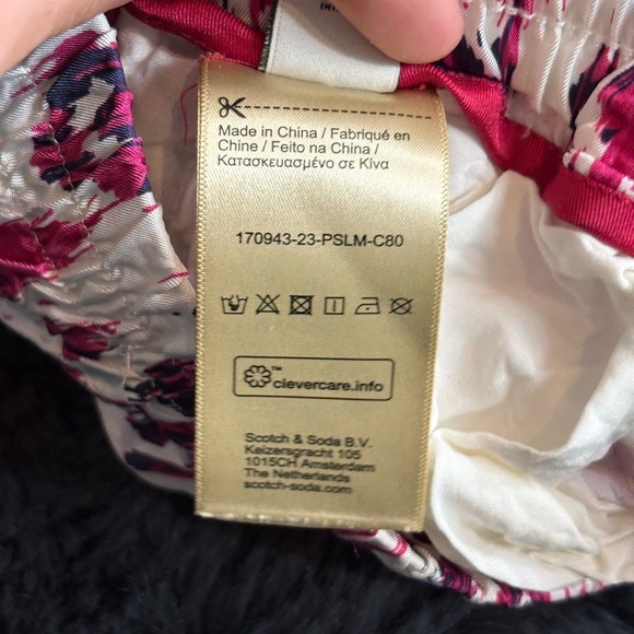 Scotch and soda gia purple floral print wide leg trousers size medium 29 - Picture 11 of 16